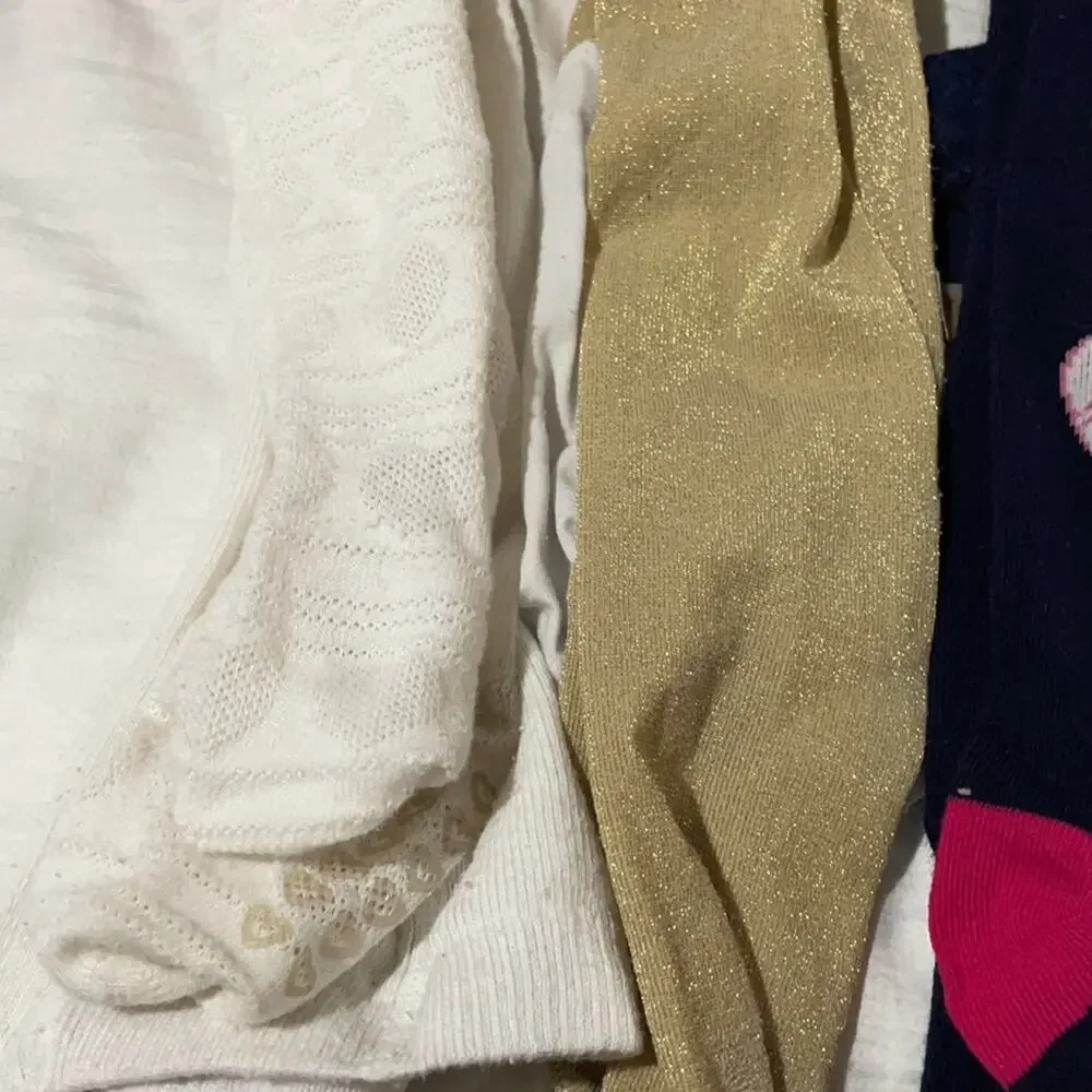 Girls footed Tights bundle 8 pair size 4 euc or 2 pair nwot .